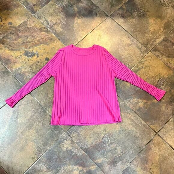 A New Day Pink Long Sleeve Crew Neck Top 2X - Picture 3 of 9